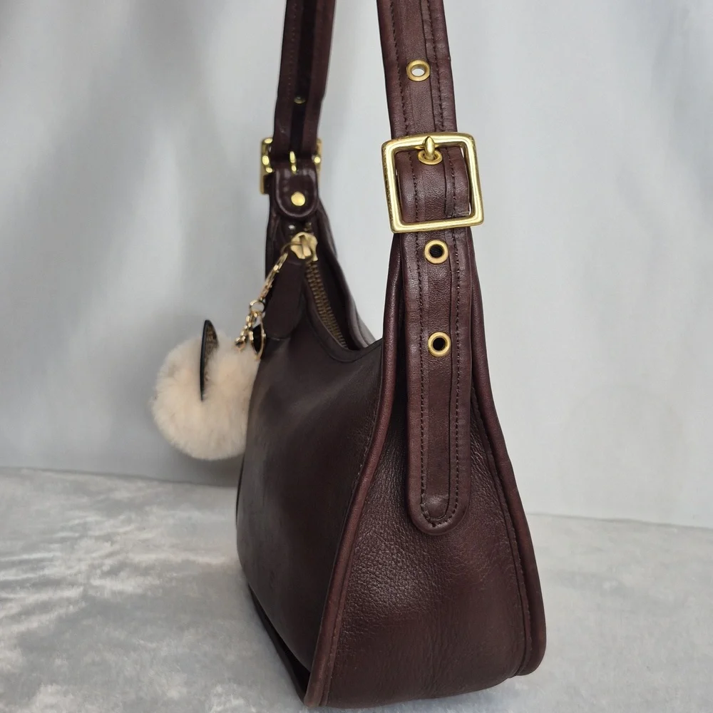 Coach Janice Legacy Dark Brown Leather Shoulder Bag 9950 - Picture 8 of 17